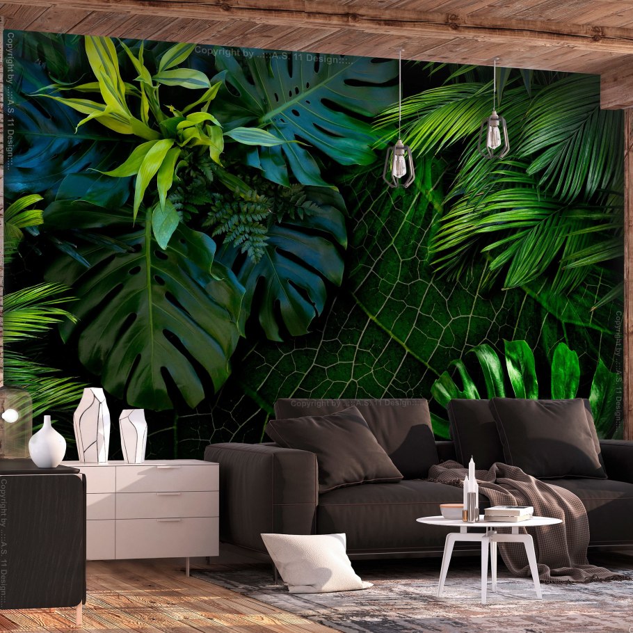 Листья в интерьере