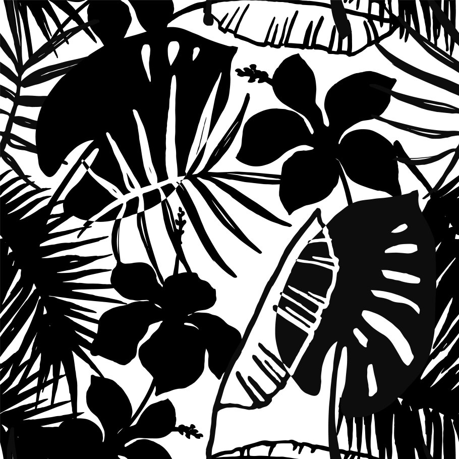 Тропические листья композиция