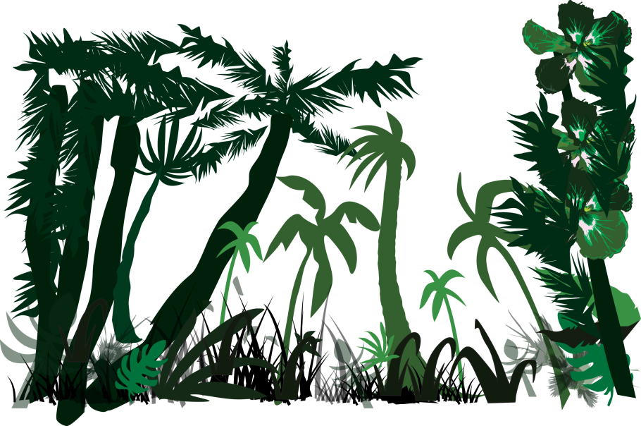 Тропические кусты вектор