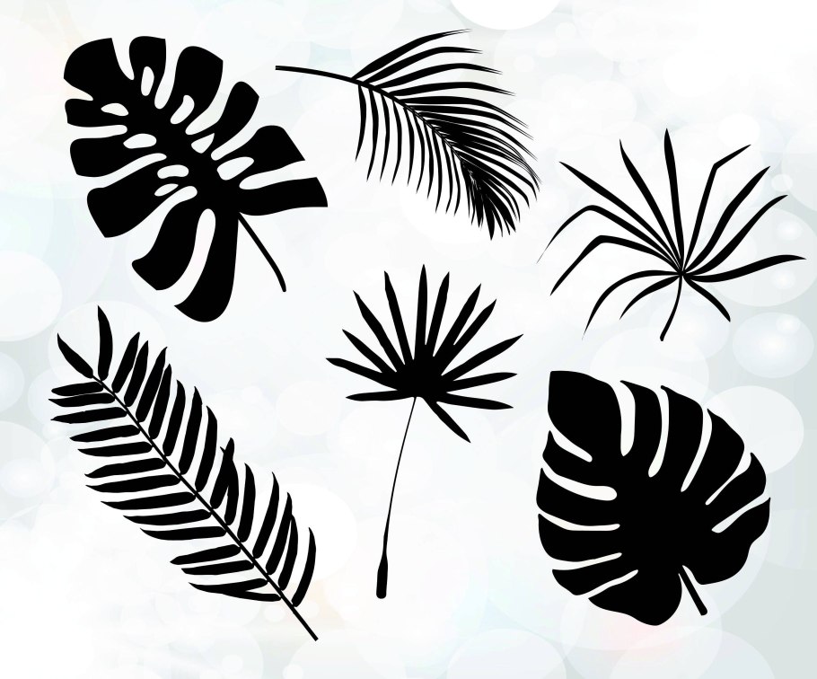 Tropical leaves вектор