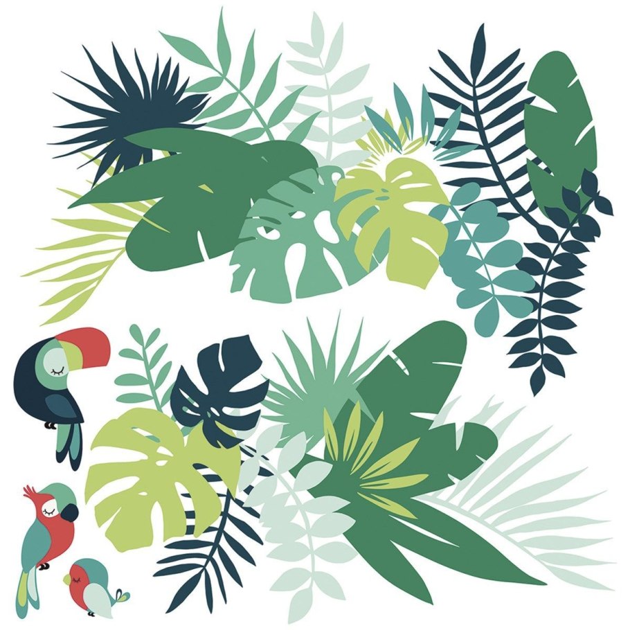 Трафарет в тропическом стиле