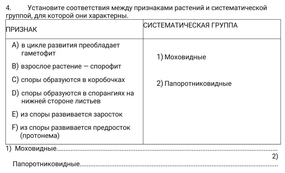 Общая характеристика покрытосеменных растений таблица