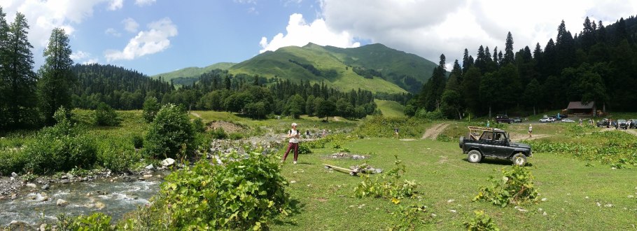 Альпийские Луга с водопадом