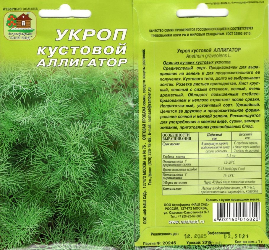 Семена Гавриш укроп укроп Амазон