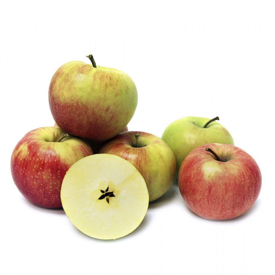 Красное и зеленое яблоко