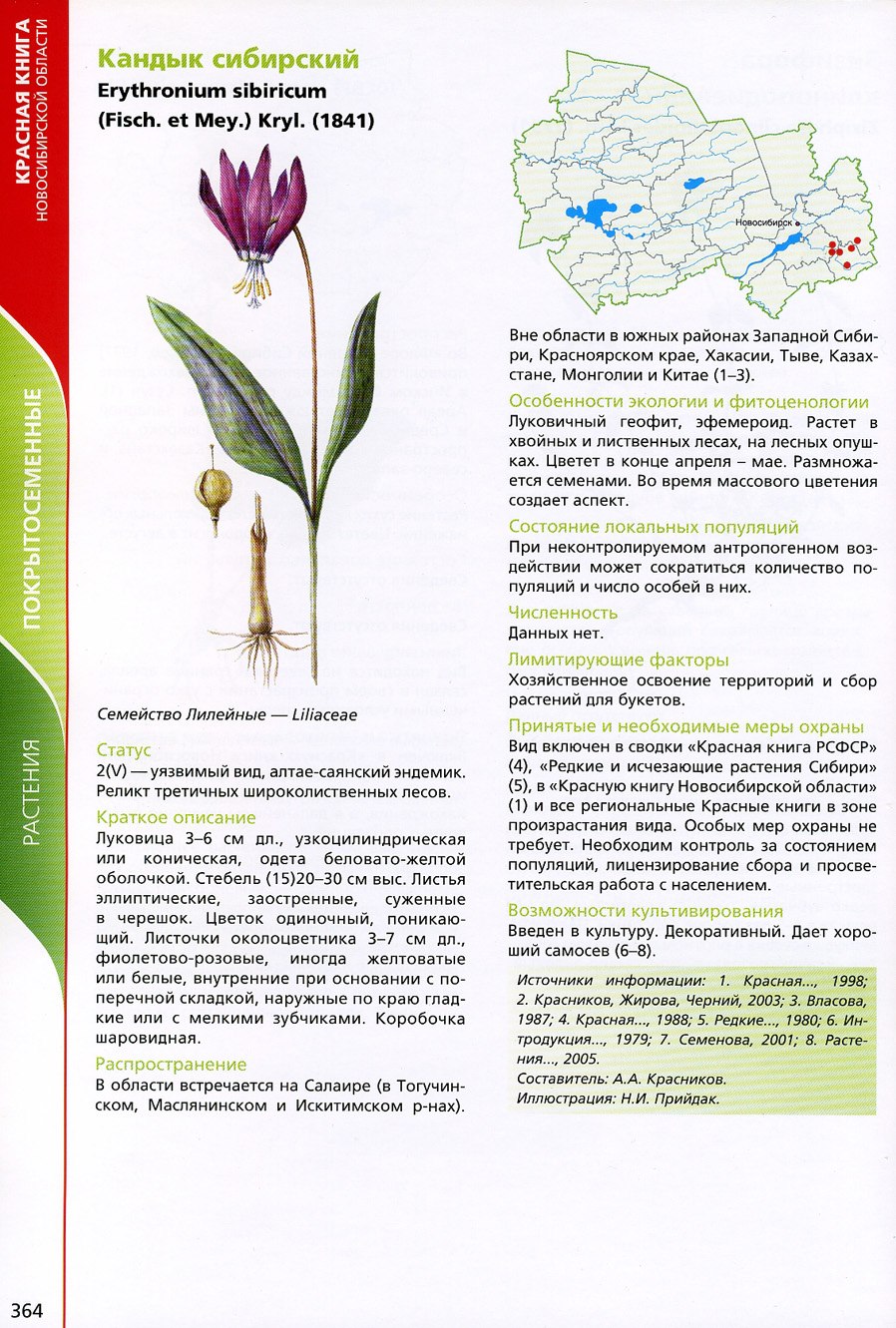 Растения НСО Новосибирской области красная книга