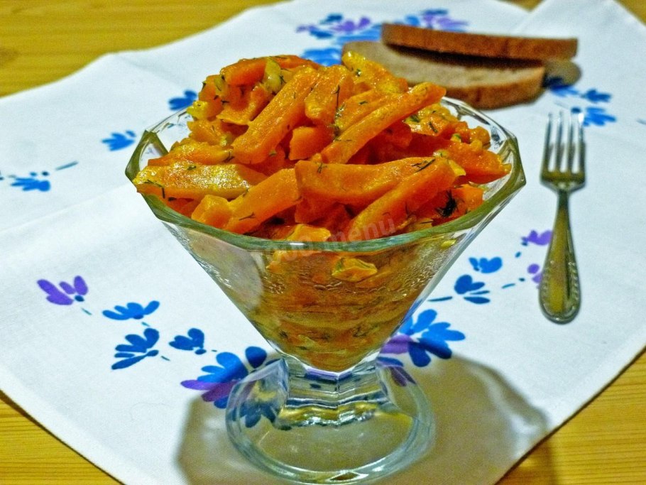 Тыква тушеная с овощами