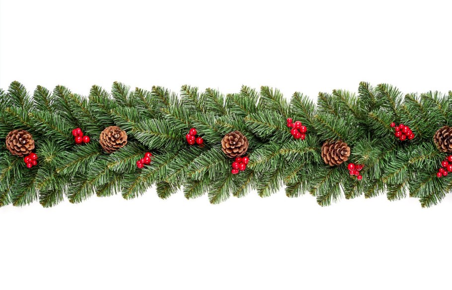 Елочная ветка с шишками