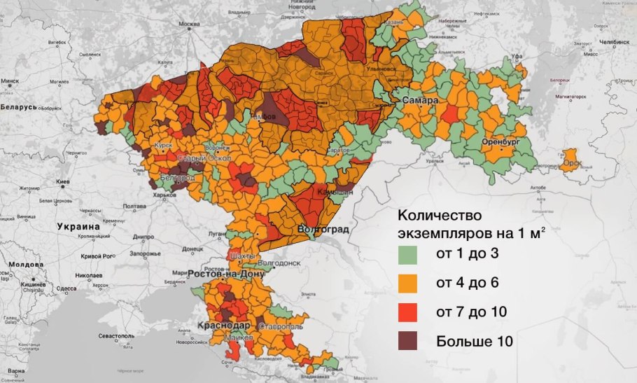 Посевные подсолнечника на Украине карта