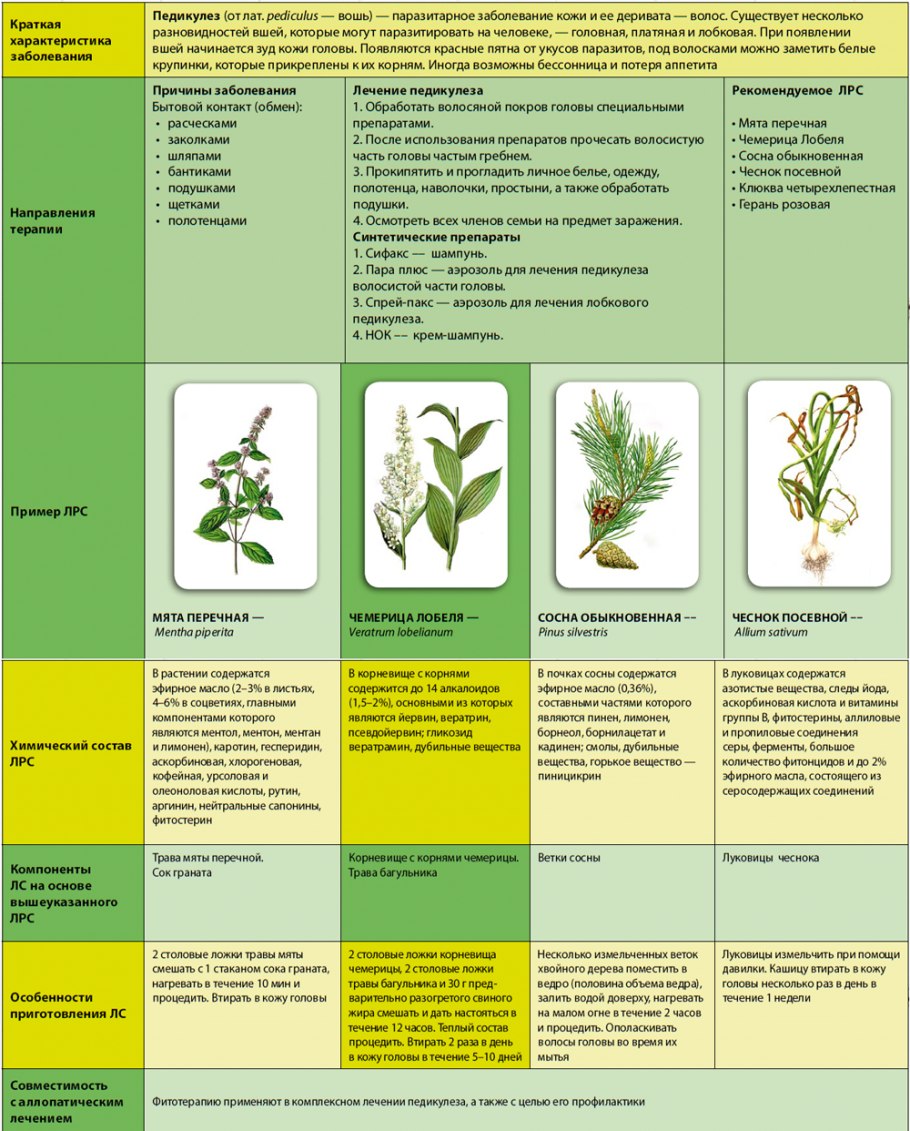 Фитотерапия таблица