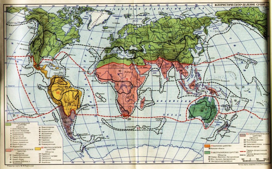 Карта растительности Южной Америки