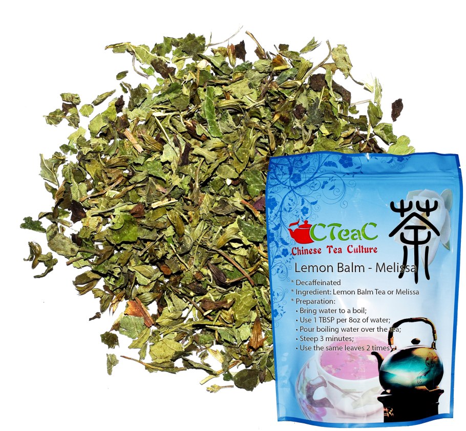 Мелисса лимонная на белом фоне