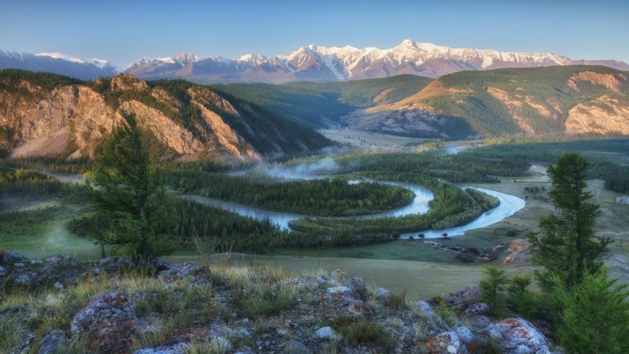 Чибитский водопад горный Алтай