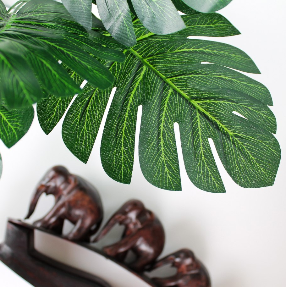 Композиция из монстеры в горшке