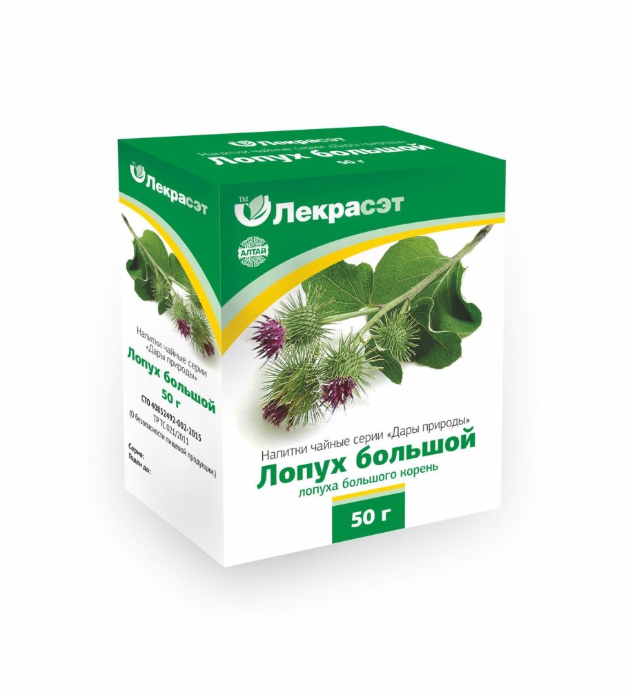 Лопух войлочный Фармакогнозия