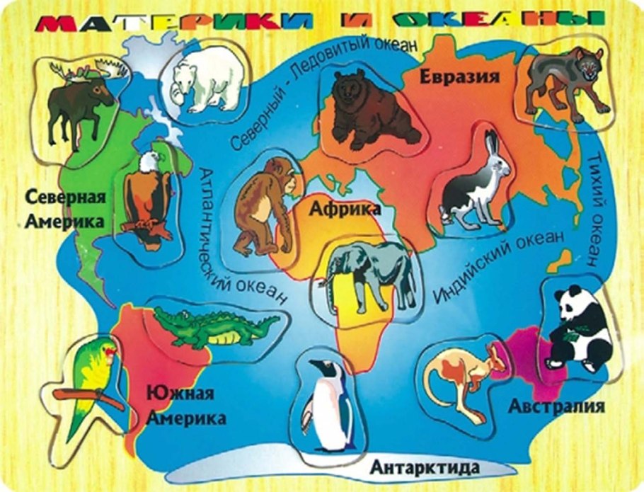 Континенты мира для детей