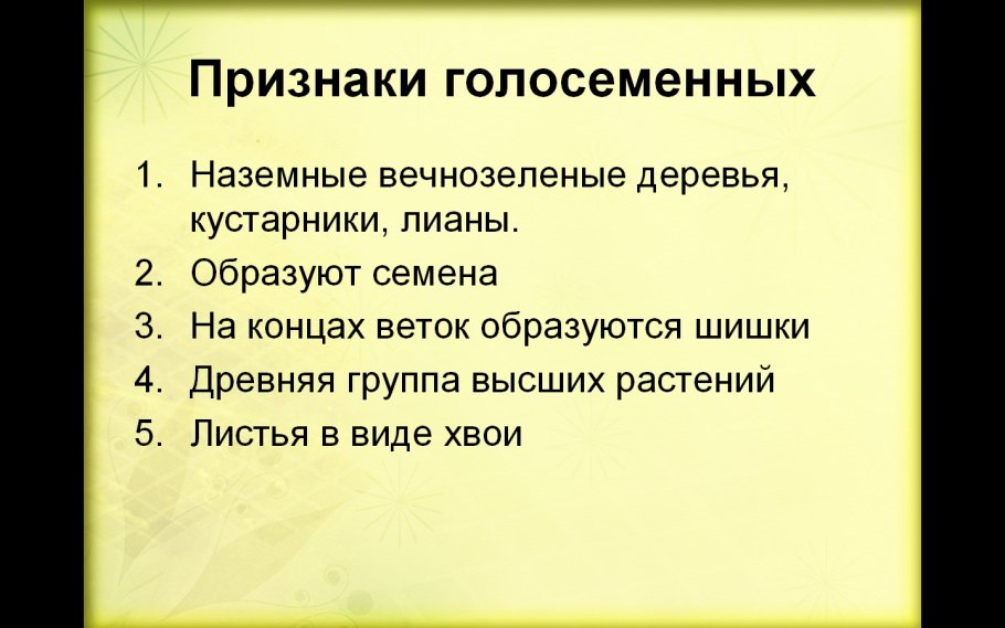 Проект голонасінні