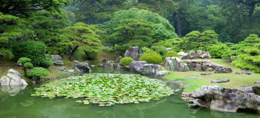 Японские сады озера и острова