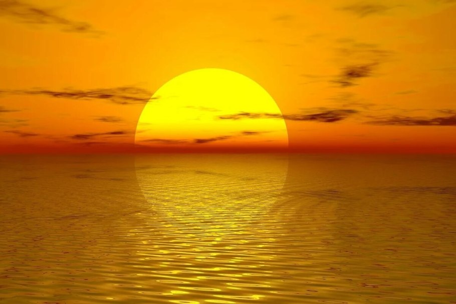 Закат солнца рисунок