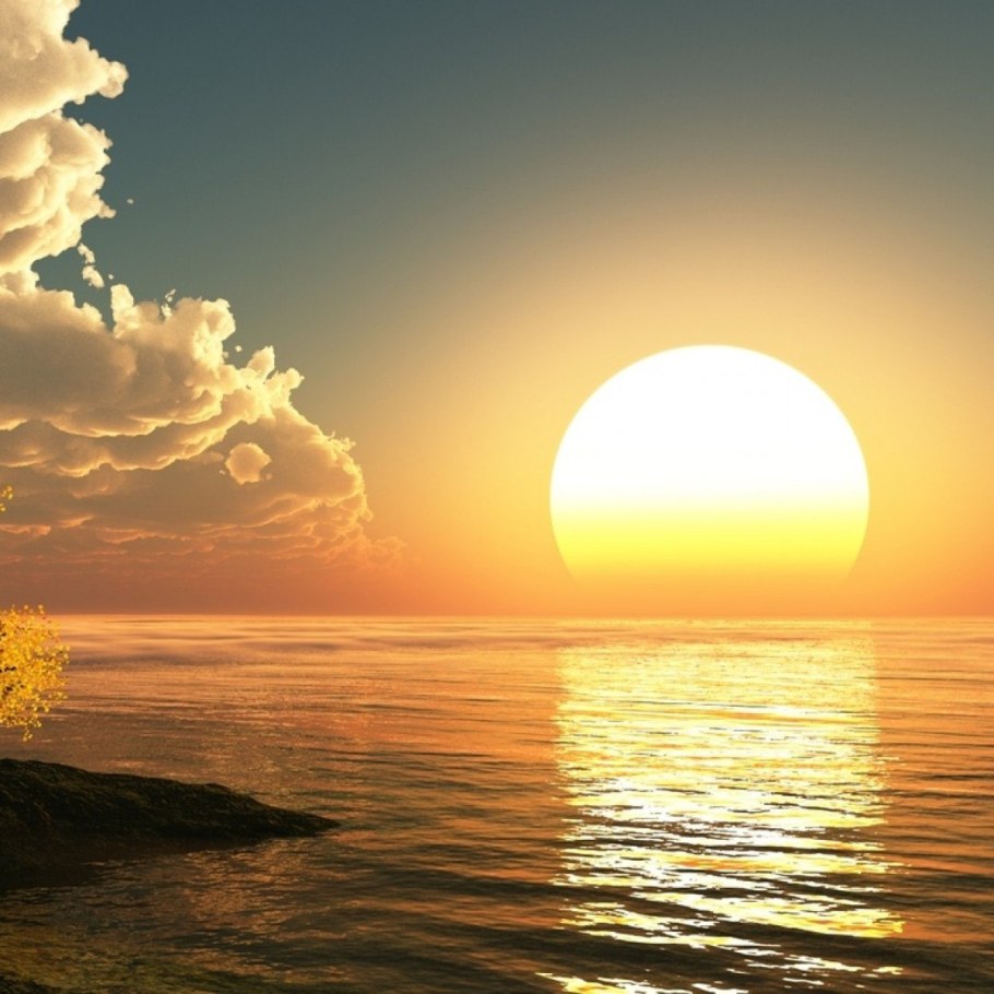 Осеннее солнце поле