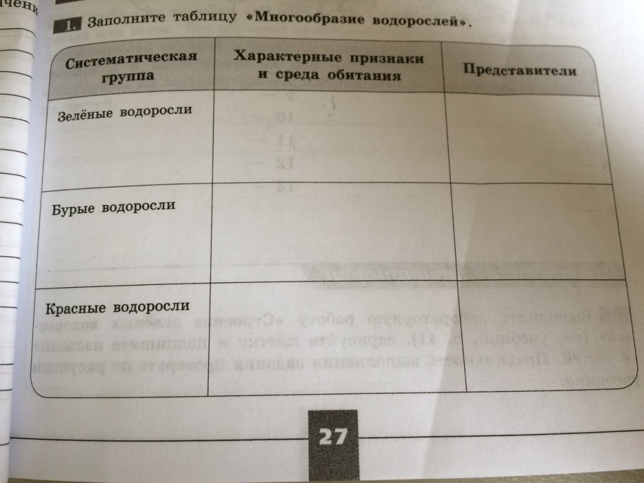 Разнообразие водорослей