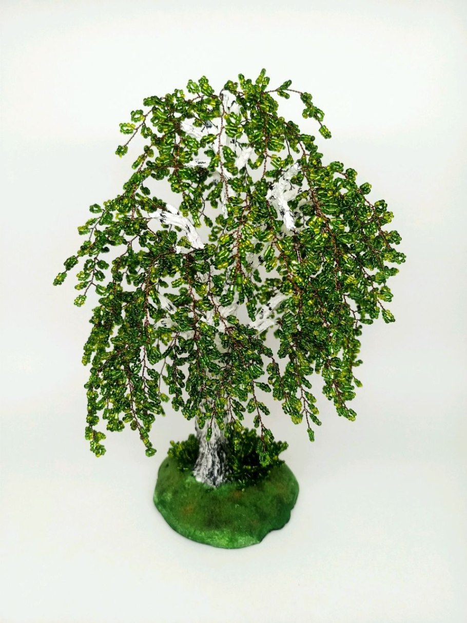 Березка из бисера бонсай