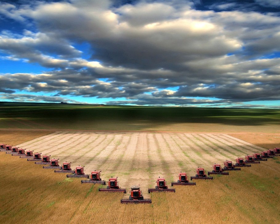 Комбайн в поле