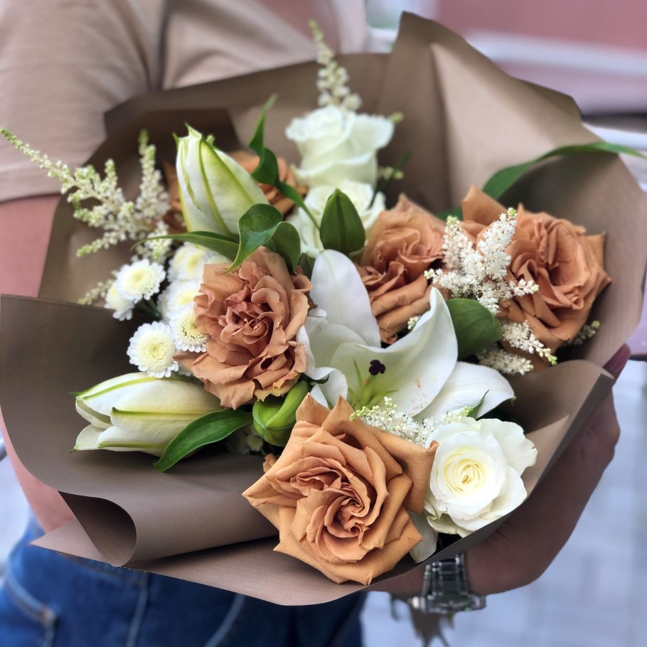 Букет с розой Тоффи