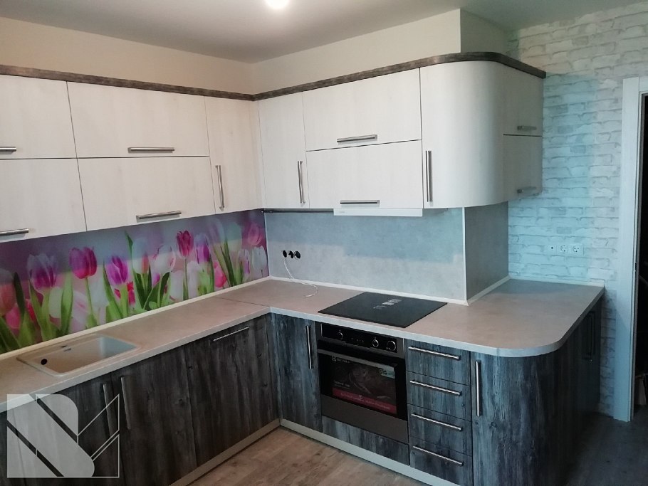 Кухня дуб сонома темный ясень шимо