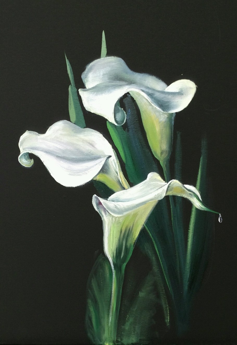 Каллы букет картина