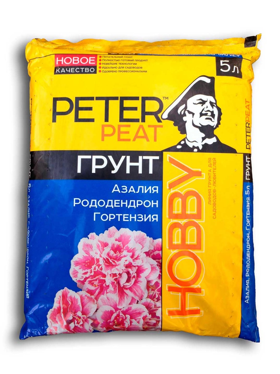Грунт Peter Peat линия Hobby Азалия, рододендрон, гортензия 10 л.