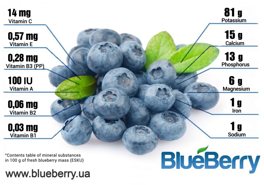 Голубика витамины и микроэлементы