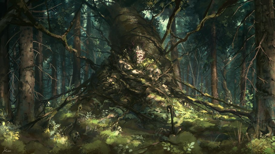 Дремучий лес фэнтези арт