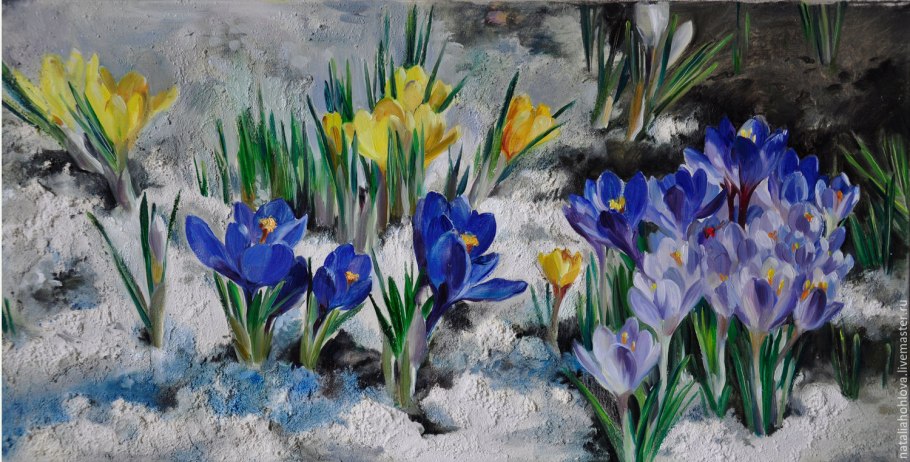 Весна подснежники крокусы