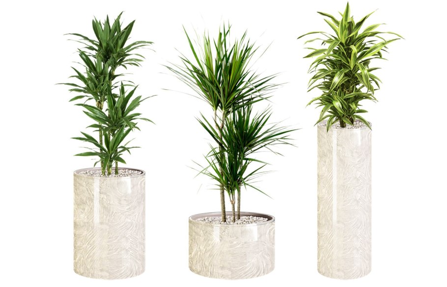 Горшок напольный белый