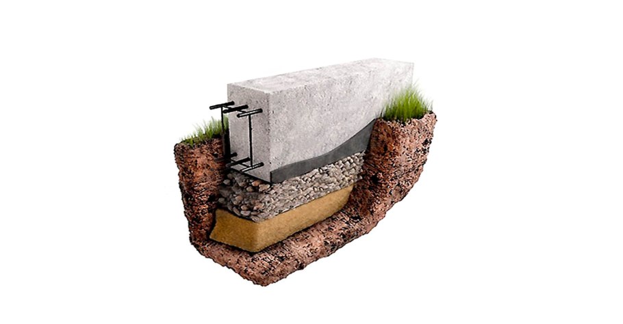 Мелкозаглубленный ленточный монолитный фундамент