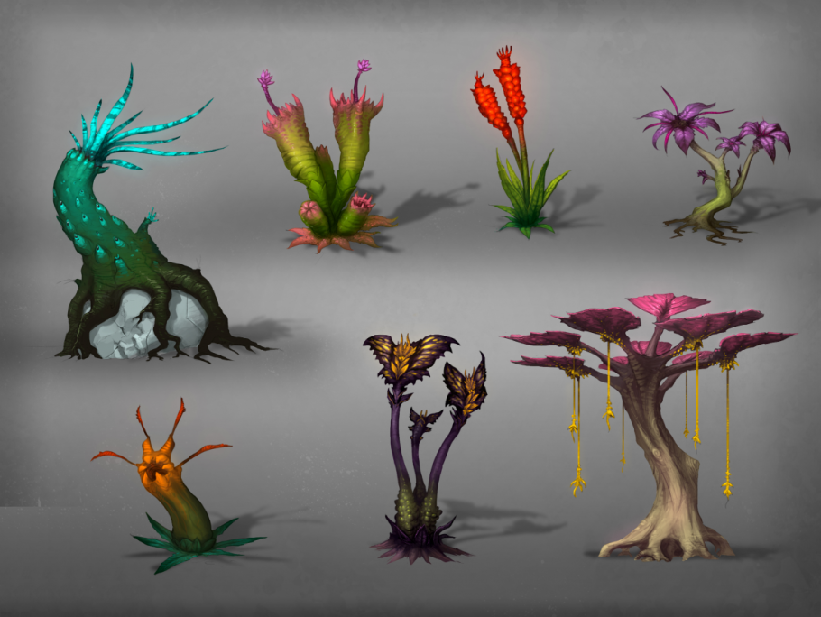 Инопланетные растения концепт арт