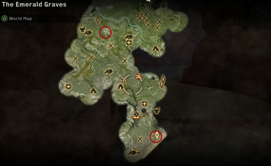 Dragon age Inquisition хрустальная Благодать на карте