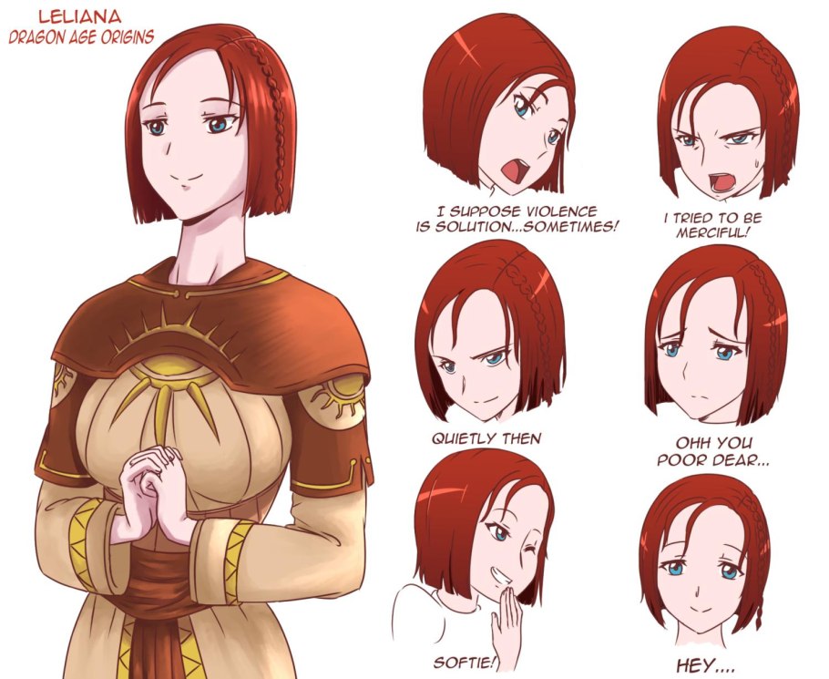 Лелиана Dragon age Origins в полный рост