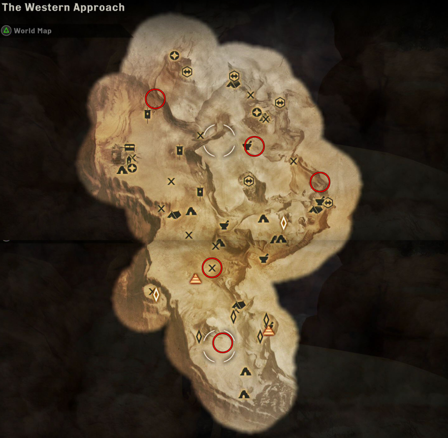 Dragon age Inquisition Западный предел карта