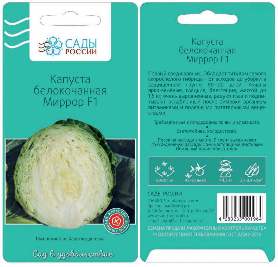 Капуста белокочанная Настя f1