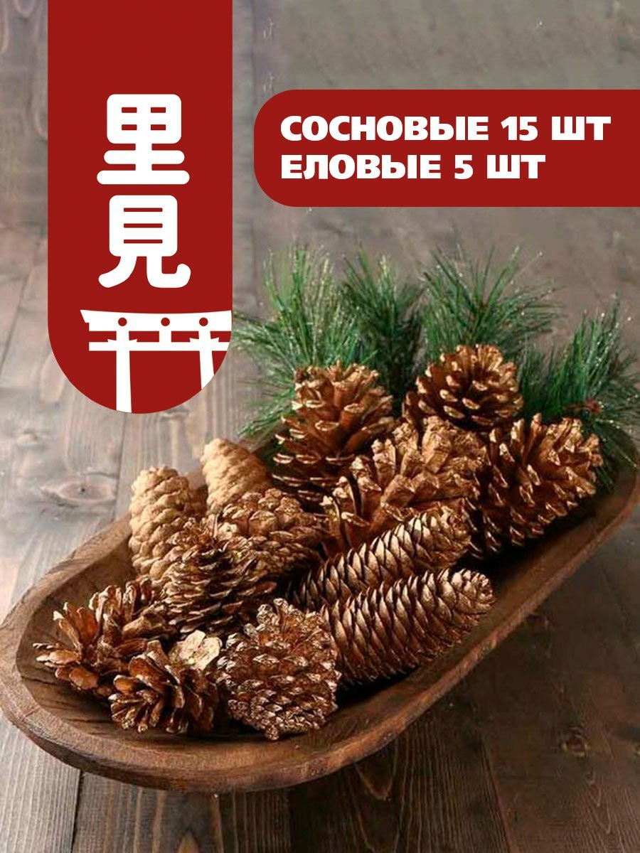 Композиция из сосновых шишек