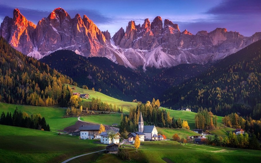 Санта Маддалена Доломитовые Альпы Италия