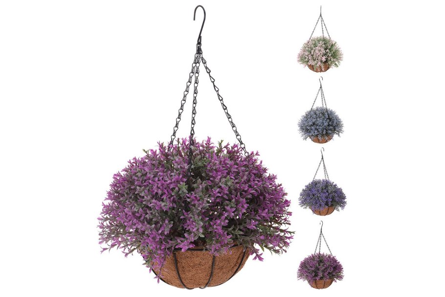 Подвесные цветы в горшках