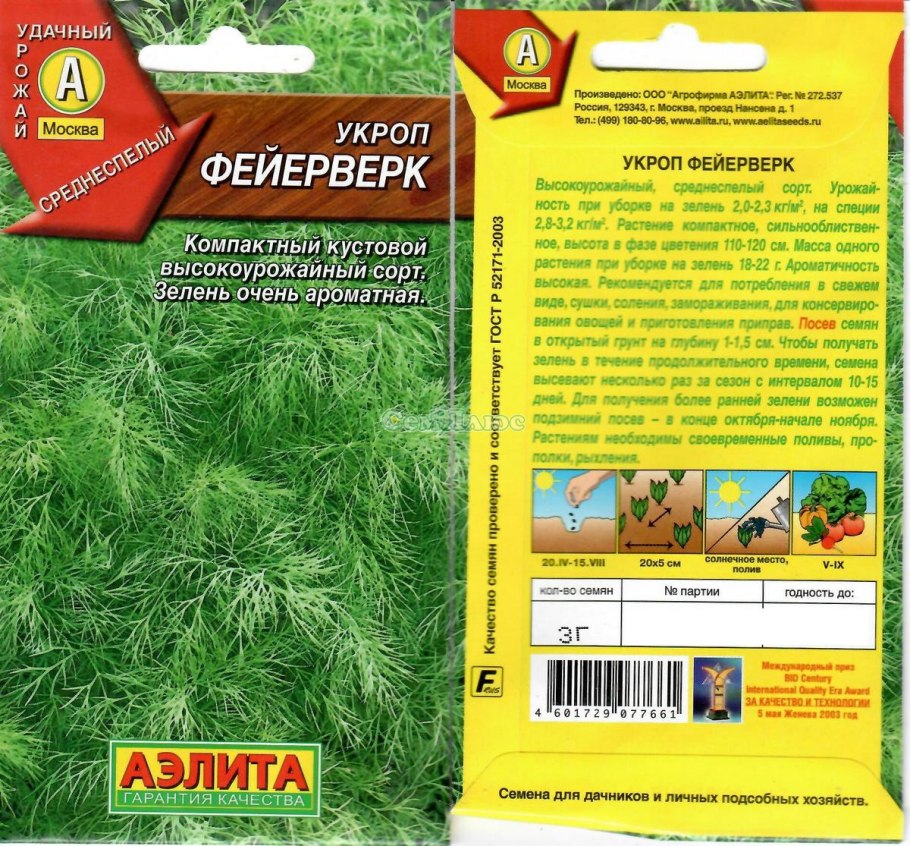 Укроп Грибовский