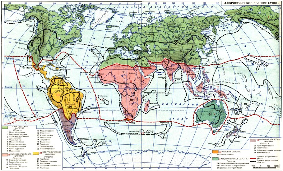 Карта климатических поясов (по б.п.Алисову)