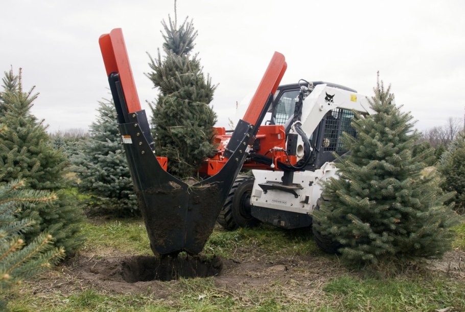 Bobcat mt55 пересадчик деревьев