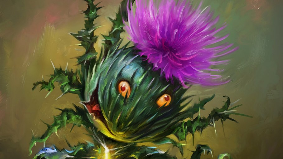 Чертополох Ботаническая иллюстрация