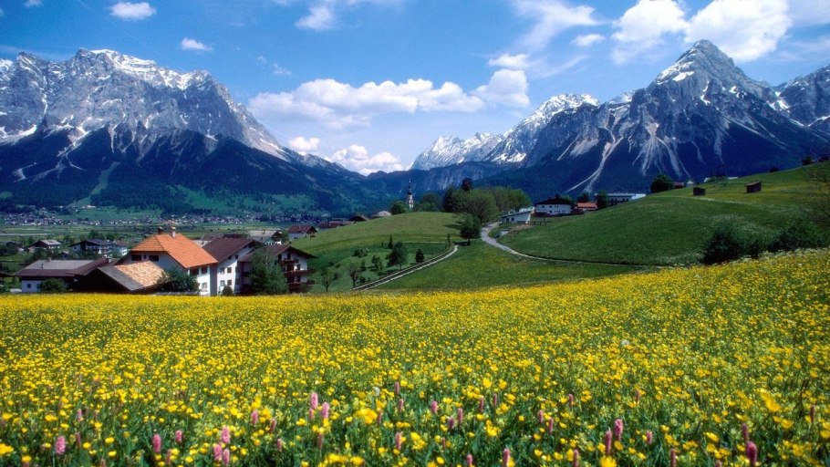 Швейцария горы поля Альпы