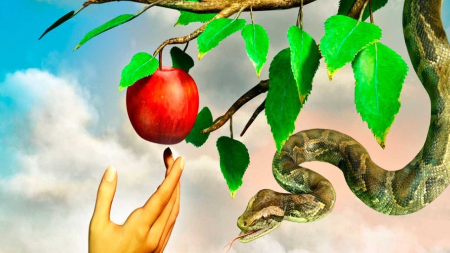 Адам ева змей искуситель яблоко
